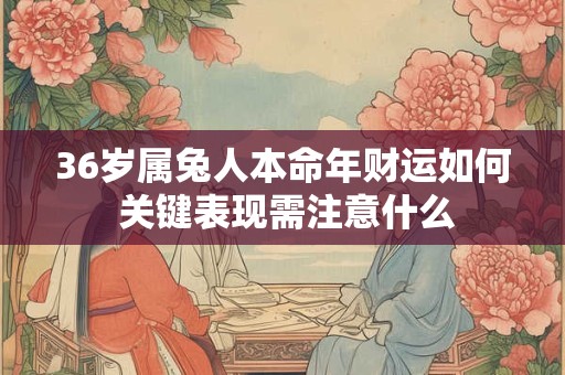 36岁属兔人本命年财运如何 关键表现需注意什么