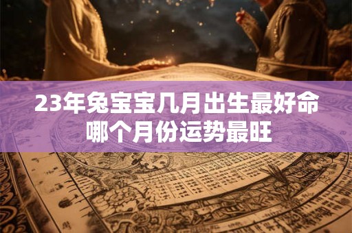 23年兔宝宝几月出生最好命 哪个月份运势最旺