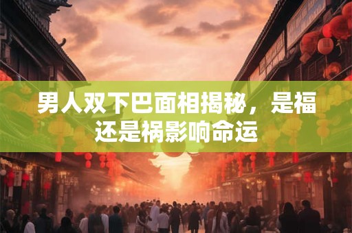 男人双下巴面相揭秘，是福还是祸影响命运