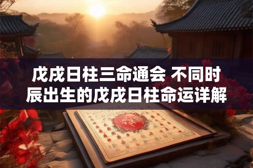 戊戌日柱三命通会 不同时辰出生的戊戌日柱命运详解