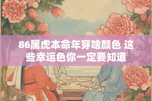 86属虎本命年穿啥颜色 这些幸运色你一定要知道