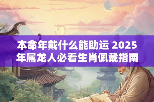 本命年戴什么能助运 2025年属龙人必看生肖佩戴指南