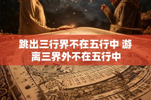 跳出三行界不在五行中 游离三界外不在五行中