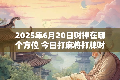 2026年6月20日财神在哪个方位 今日打麻将打牌财运方位！