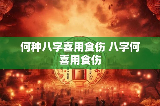何种八字喜用食伤 八字何喜用食伤