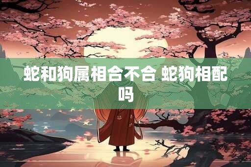 蛇和狗属相合不合 蛇狗相配吗