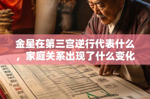 金星在第三宫逆行代表什么，家庭关系出现了什么变化