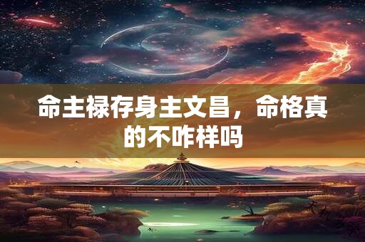 命主禄存身主文昌,命格真的不咋样吗 命主禄存身主文昌,命格真的不咋样吗