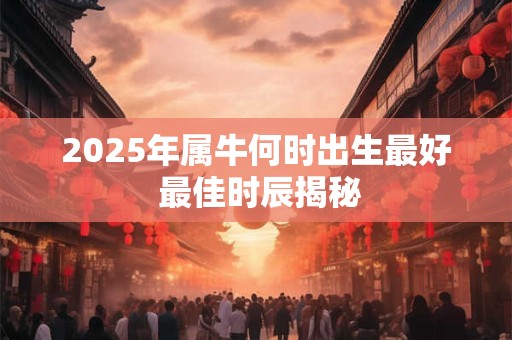 2025年属牛何时出生最好 最佳时辰揭秘
