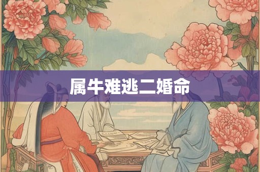 属牛难逃二婚命