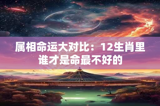 属相命运大对比：12生肖里谁才是命最不好的