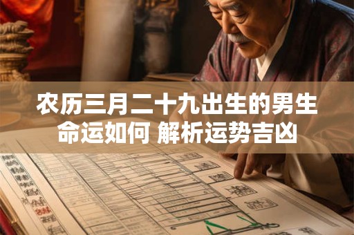 农历三月二十九出生的男生命运如何 解析运势吉凶