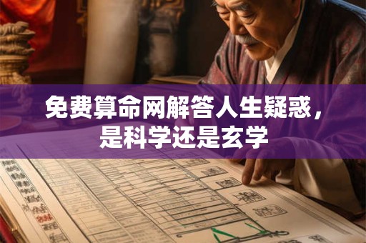 免费算命网解答人生疑惑，是科学还是玄学