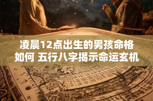 凌晨12点出生的男孩命格如何 五行八字揭示命运玄机