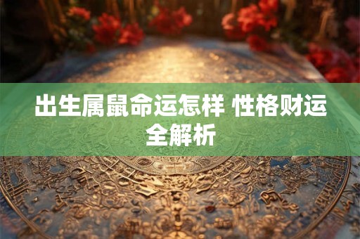 出生属鼠命运怎样 性格财运全解析