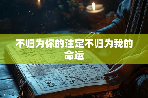 不归为你的注定不归为我的命运
