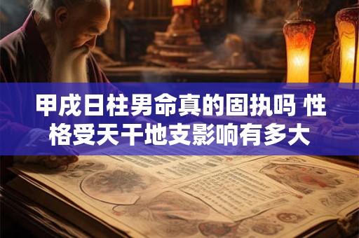 甲戌日柱男命真的固执吗 性格受天干地支影响有多大