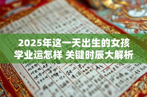 2025年这一天出生的女孩学业运怎样 关键时辰大解析