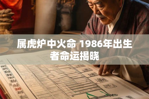 详细阅读:属虎炉中火命 1986年出生者命运揭晓 属虎炉中火命 1986年出生者命运揭晓