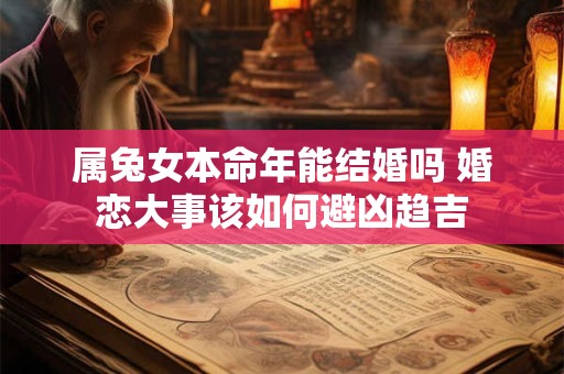属兔女本命年能结婚吗 婚恋大事该如何避凶趋吉