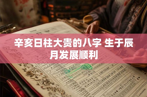 辛亥日柱大贵的八字 生于辰月发展顺利
