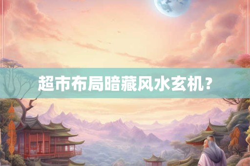超市布局暗藏风水玄机？