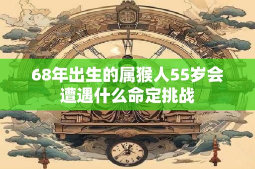 68年出生的属猴人55岁会遭遇什么命定挑战