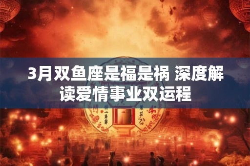 3月双鱼座是福是祸 深度解读爱情事业双运程