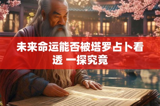 未来命运能否被塔罗占卜看透 一探究竟
