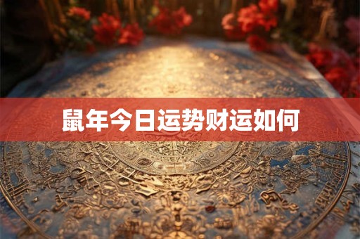 鼠年今日运势财运如何