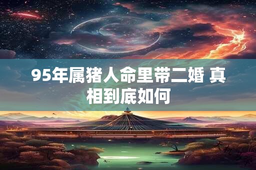 95年属猪人命里带二婚 真相到底如何