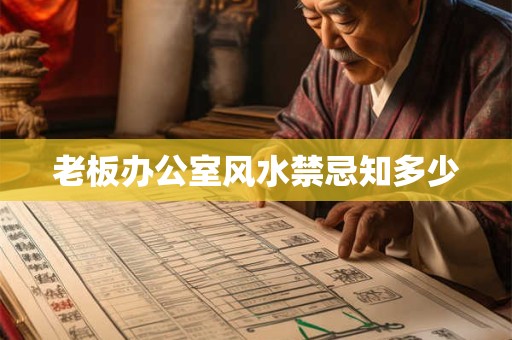 老板办公室风水禁忌知多少