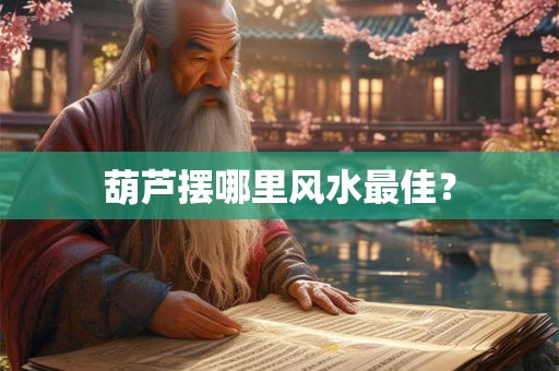 葫芦摆哪里风水最佳？