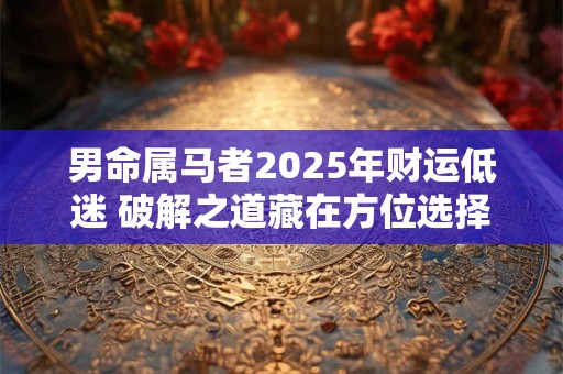 男命属马者2026年财运低迷 破解之道藏在方位选择