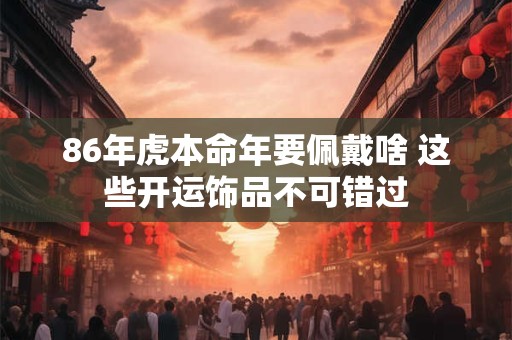 86年虎本命年要佩戴啥 这些开运饰品不可错过