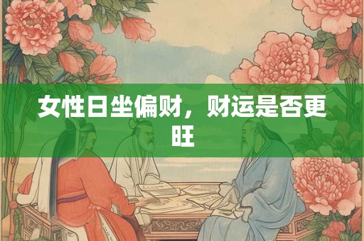 女性日坐偏财，财运是否更旺