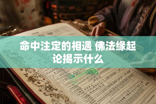 命中注定的相遇 佛法缘起论揭示什么