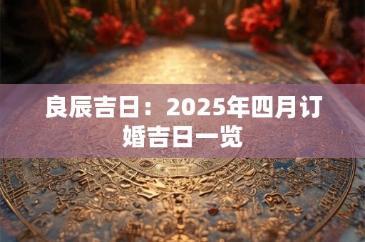 良辰吉日:2025年四月订婚吉日一览 良辰吉日:2025年四月订婚吉日一览