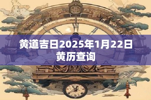 黄道吉日2025年1月22日黄历查询