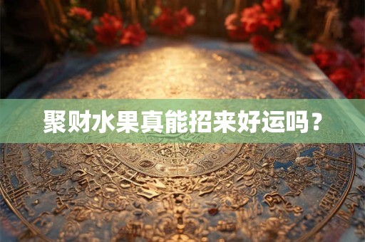 聚财水果真能招来好运吗？
