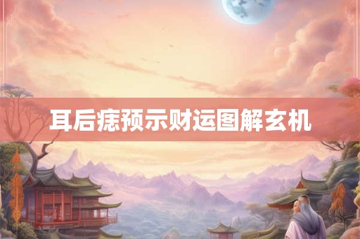耳后痣预示财运图解玄机