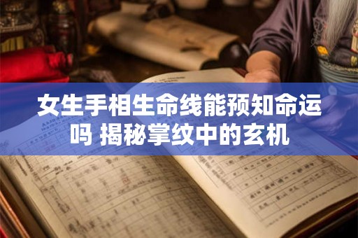 女生手相生命线能预知命运吗 揭秘掌纹中的玄机