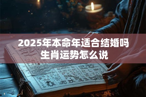 2025年本命年适合结婚吗 生肖运势怎么说