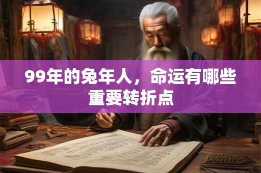 99年的兔年人，命运有哪些重要转折点
