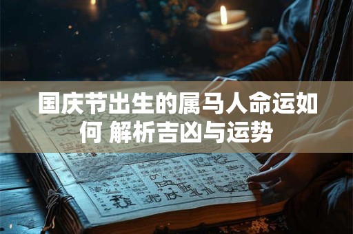 国庆节出生的属马人命运如何 解析吉凶与运势