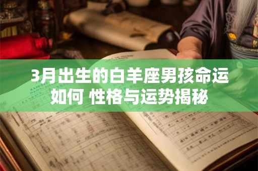 3月出生的白羊座男孩命运如何 性格与运势揭秘