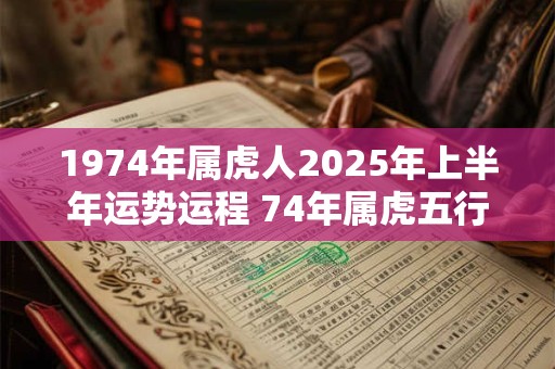 1974年属虎人2026年上半年运势运程 74年属虎五行属什么