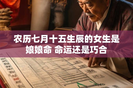 农历七月十五生辰的女生是娘娘命 命运还是巧合