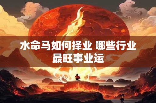 水命马如何择业 哪些行业最旺事业运 水命马如何择业 哪些行业最旺事业运