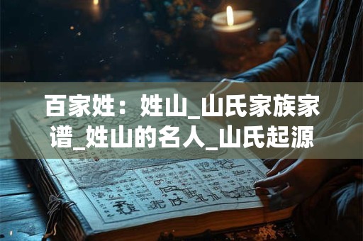 百家姓：姓山_山氏家族家谱_姓山的名人_山氏起源